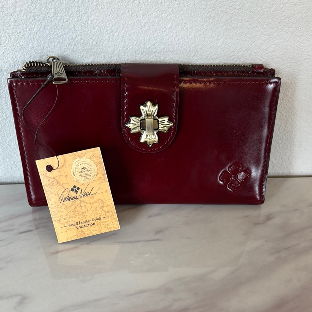Patricia Nash Burgundy Leather Wallet